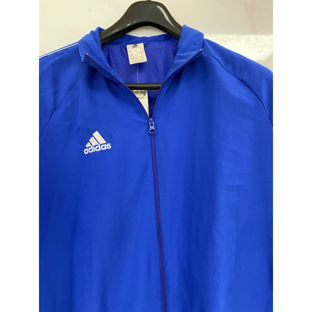 Adidas Men's L Core 18 Rain Track Jacket Windbreaker Royal Blue NEW